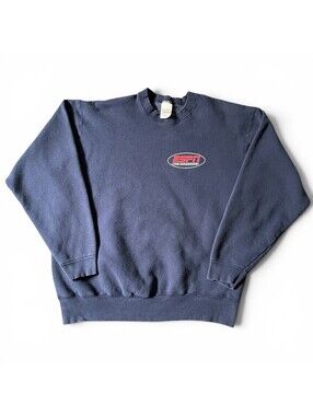 Vintage ESPN The Magazine Sweater Blue Long Sleeve Crew Pullover Men's XL